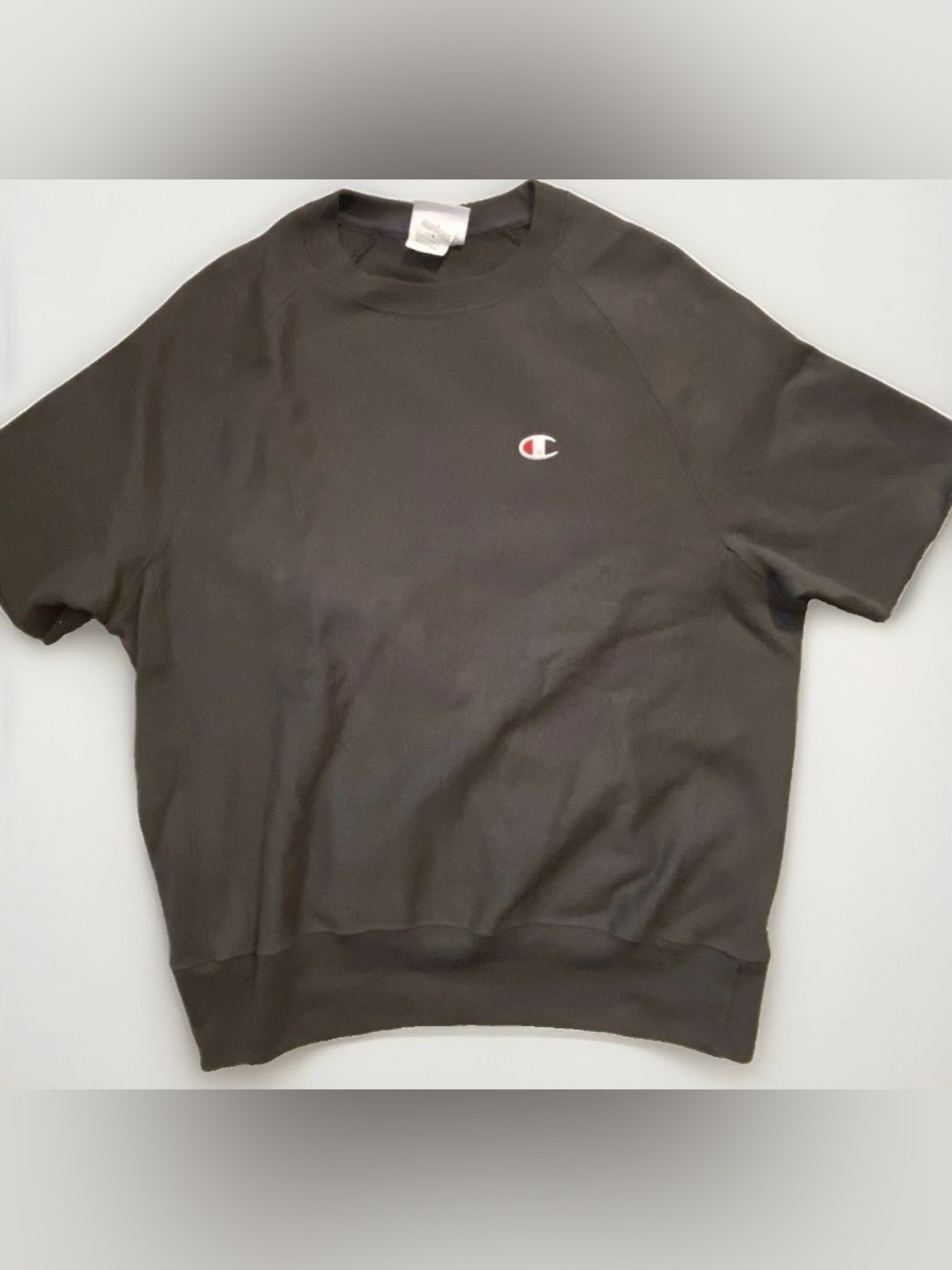 VTG Y2K Champion Reverse Weave Cut Off Sweatshirt Gray Short Sleeve Men's M